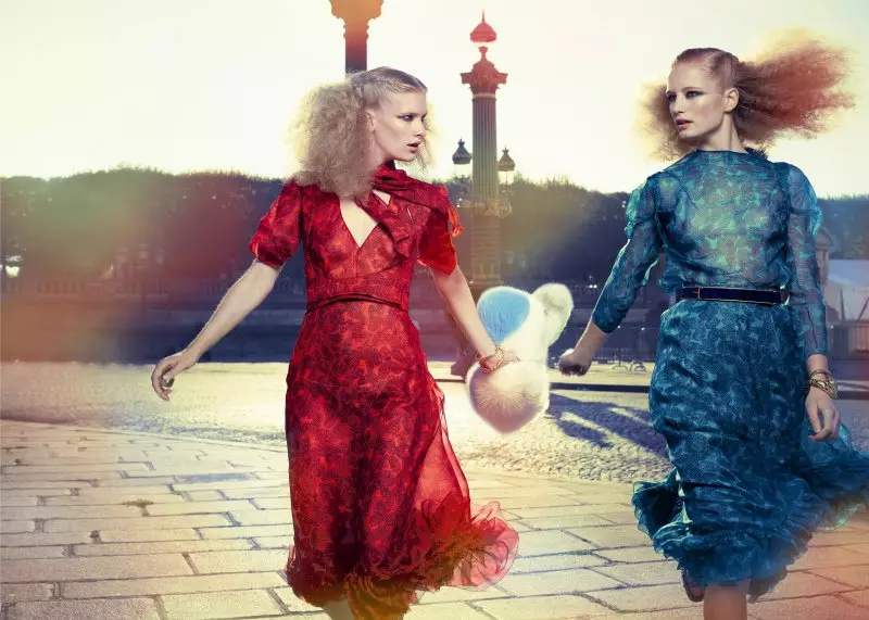 Ilse de Boer & Maud Welzen by Taki Bibelas by Marie Claire Italia فبروري 2011