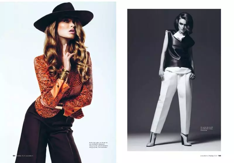 Sophie Vlaming Rocks Alluring Looks kanggo Elle Vietnam Oktober 2012