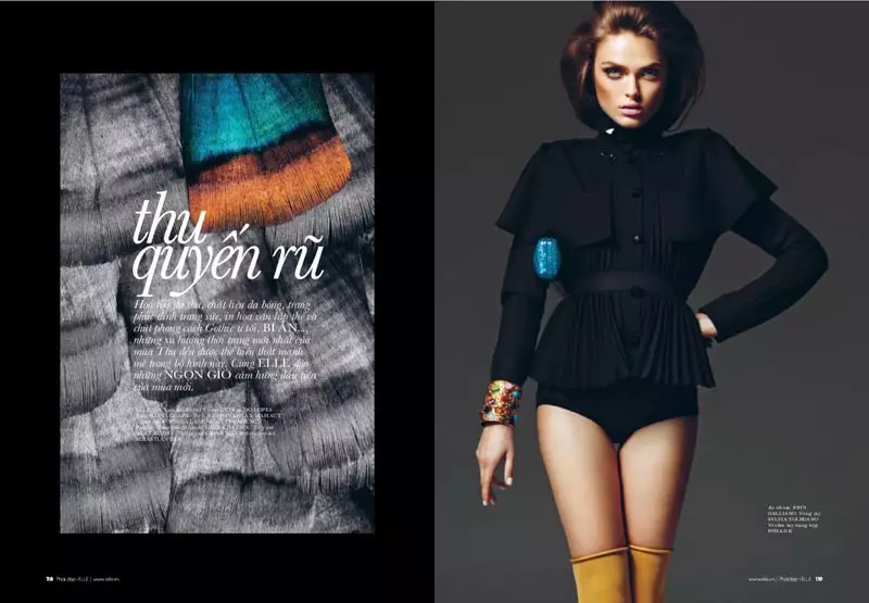 Sophie Vlaming Rocks Alluring Looks for Elle Vietnam, October 2012