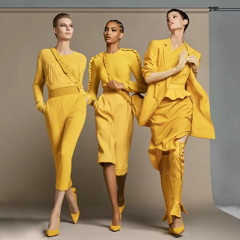 黄色成为 Max Mara 2019 春夏广告大片的焦点