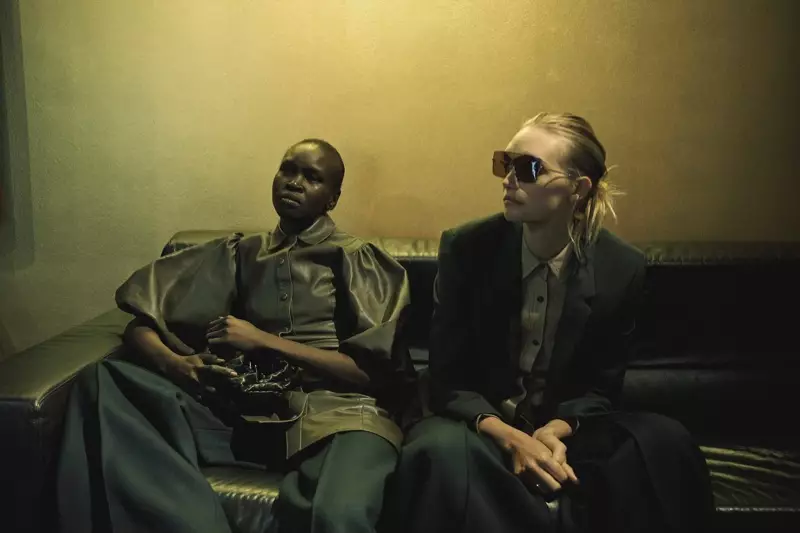 Alek Wek & Gemma Ward gearwurkje foar PORTER bewurkje