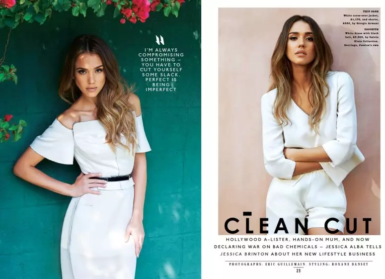 Jessica Alba ni 'Clean Cut' kwa The Sunday Times Style na Eric Guillemain