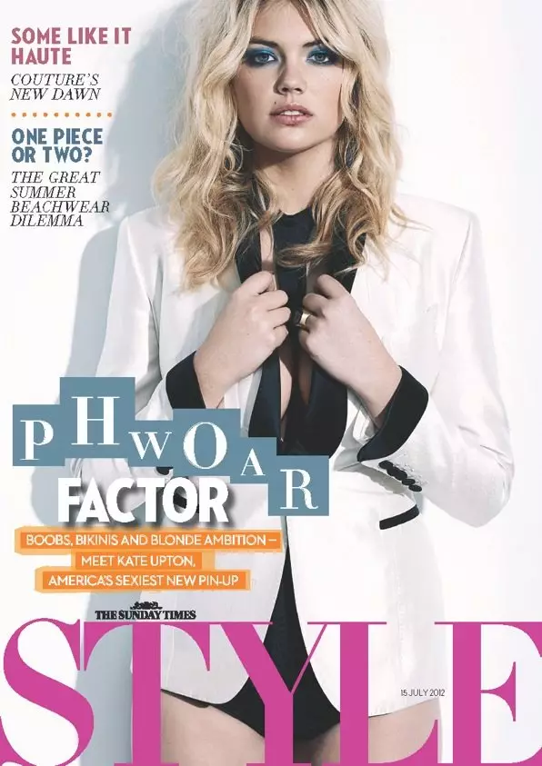 Kate Upton Smolders elokuvassa The Sunday Times Style, linssin Eric Guillemain