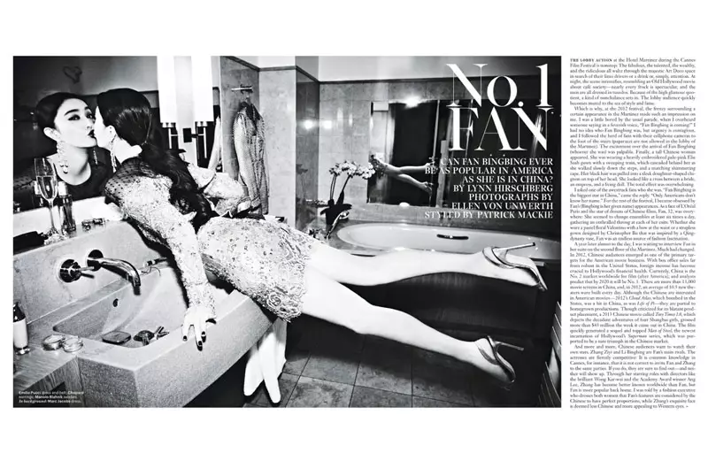 Fan Bingbing Pozas por Ellen von Unwerth en W Magazine