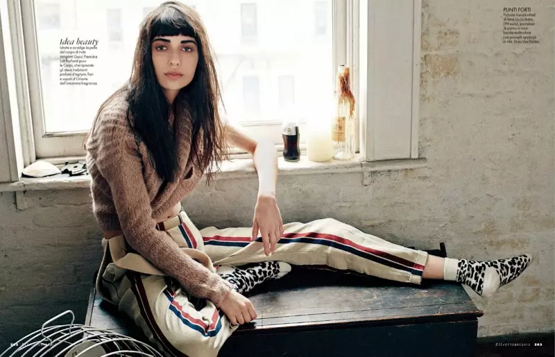 Coinníonn Vanessa Moreira é Ócáideach do Dan Martensen in Elle Italia Spread