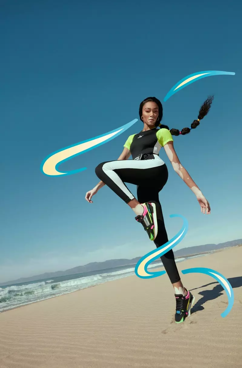 Achisvetuka, Winnie Harlow anomirira PUMA Mile Rider sneaker campaign.