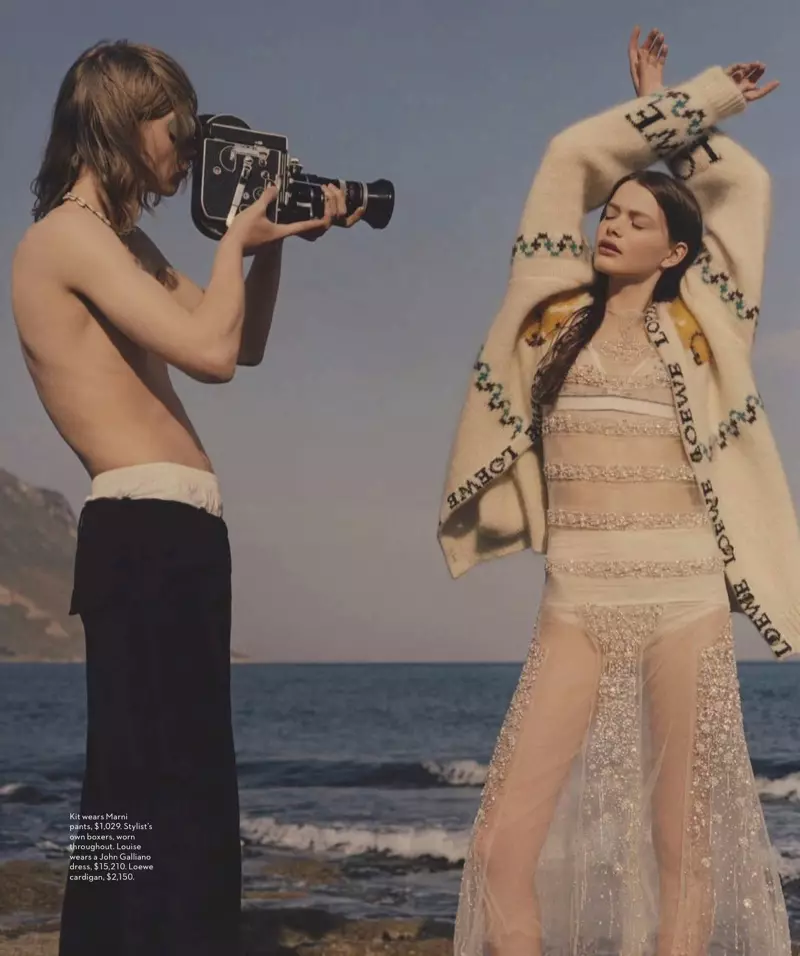 Louise Robert ji bo Vogue Australia Moda Getaway li xwe dike