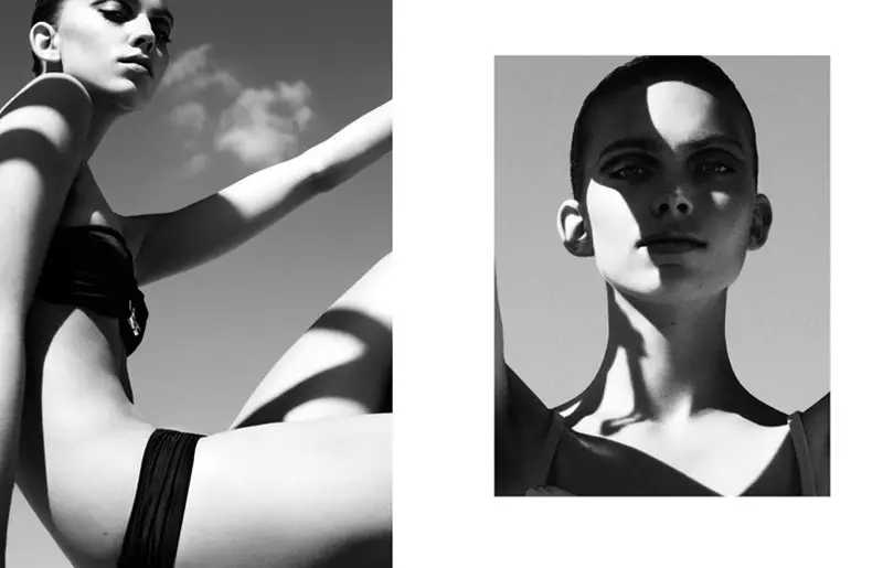 Emily Senko joue une star de la natation dans Shoot for Velvet de Marcus Ohlsson en juillet 2012