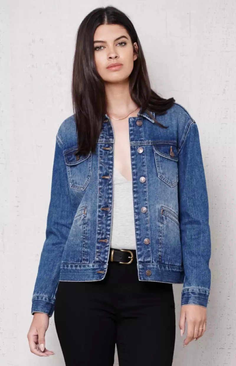 PacSun Böyük Ölçülü Vintage Denim Gödəkçə