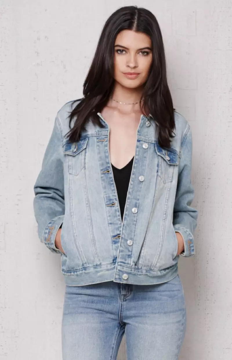 PacSun Çaplı Arxa Denim Gödəkçə