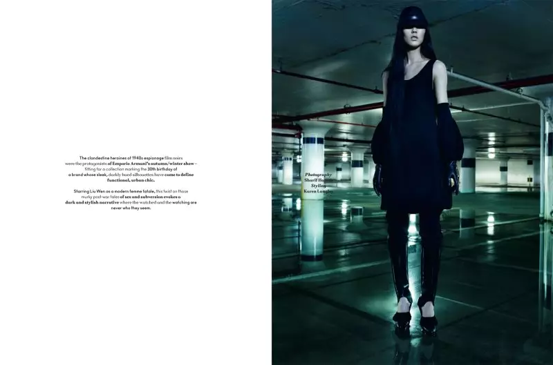 Liu Wen en Emporio Armani de Sharif Hamza para AnOther F/W 2011