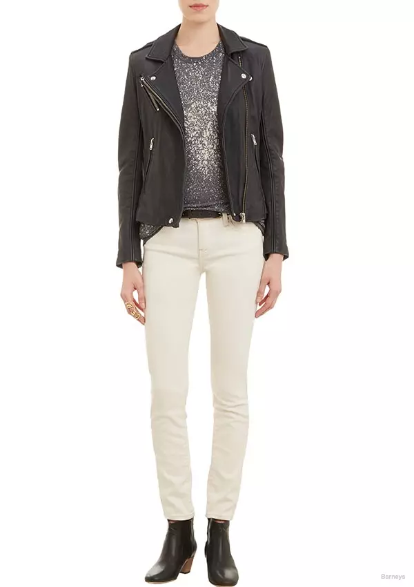 Available ang Iro Leather Biker Jacket sa halagang $499.00