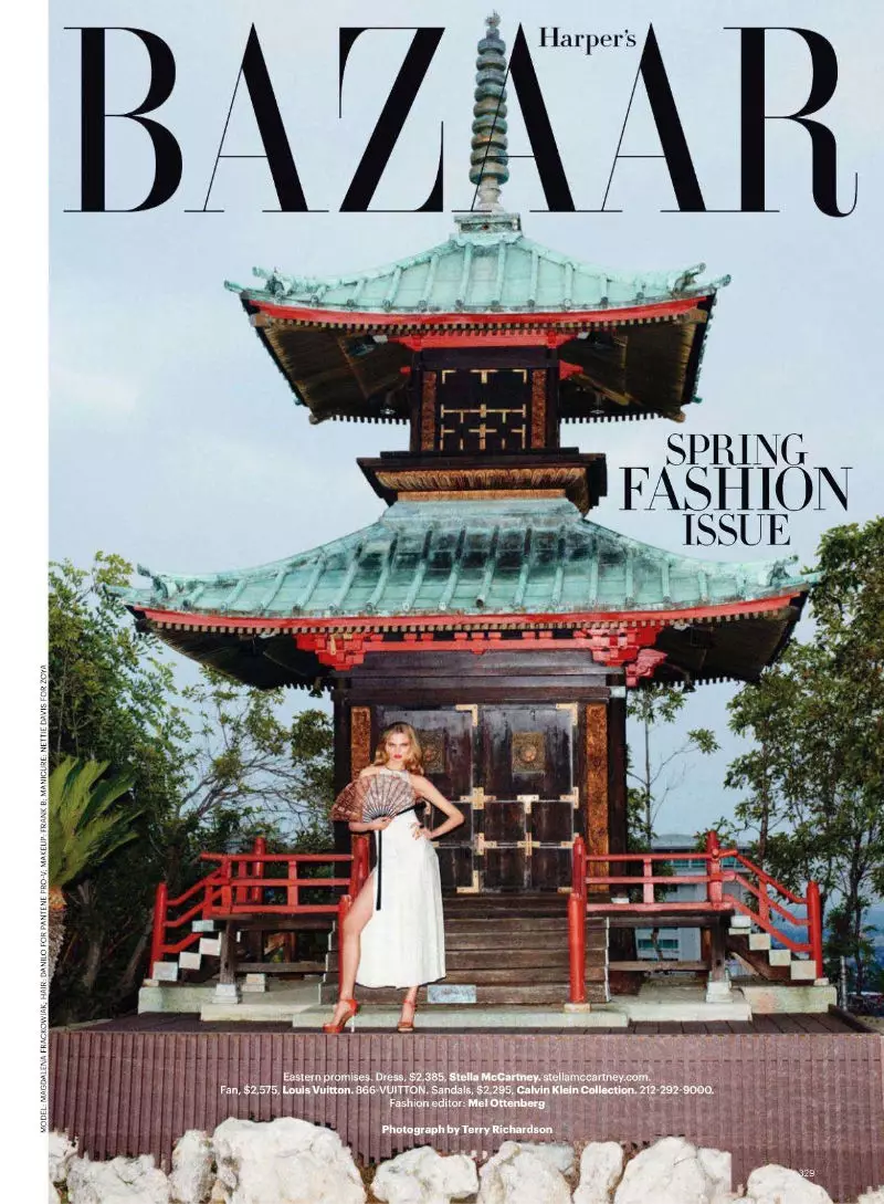 Harper's Bazaar 미국 2011년 3월을 위한 Terry Richardson의 Magdalena Frackowiak