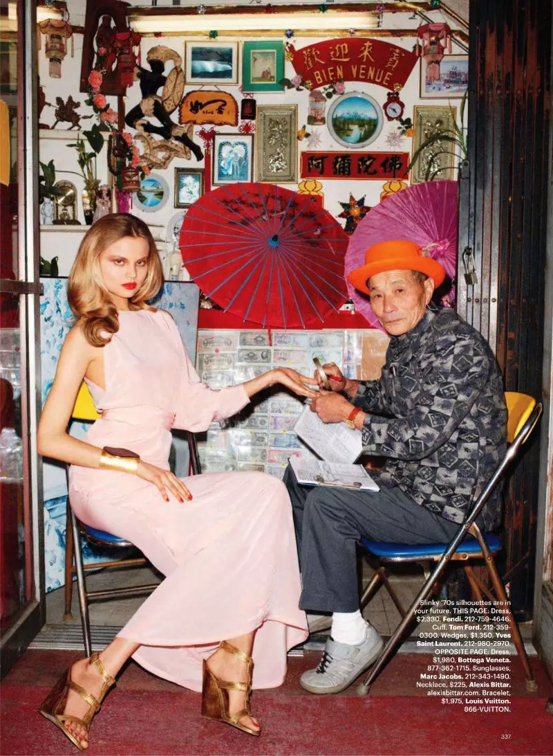 特里·理查森 (Terry Richardson) 為美國時尚芭莎 (Harper's Bazaar) 拍攝的 Magdalena Frackowiak，2011 年 3 月