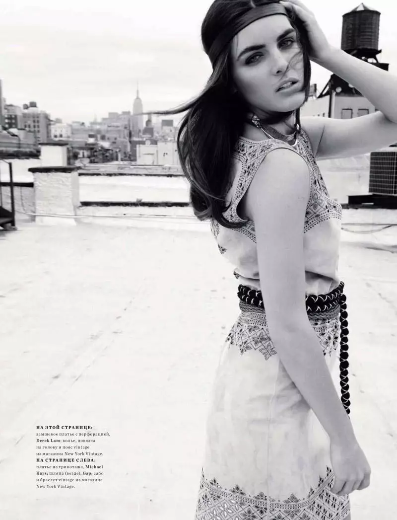 Hilary Rhoda សម្រាប់ Harper's Bazaar Russia ខែមករា 2011 ដោយ Alan Gelati