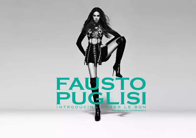 Amber Le Bon Rocks Fausto Puglisi's Fall 2012 Campaign naPaolo Santambrogio