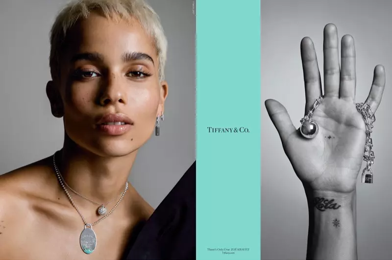 O le tamaitai fai pese o Zoe Kravitz fetu i Tiffany & Co. tautoulu-taumalulu 2017 tauvaga