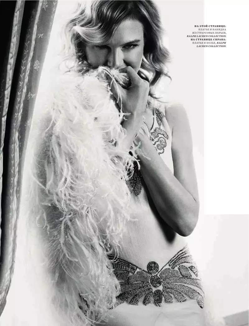 Renée Zellweger door Simon Upton in Ralph Lauren voor Harper's Bazaar Rusland mei 2012