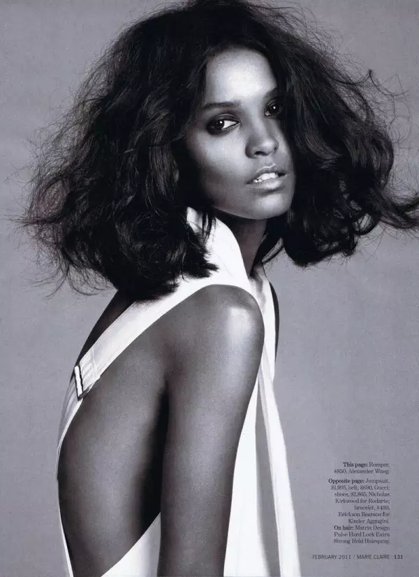 Liya Kebede, David Roemer tərəfindən Marie Claire ABŞ üçün fevral 2011