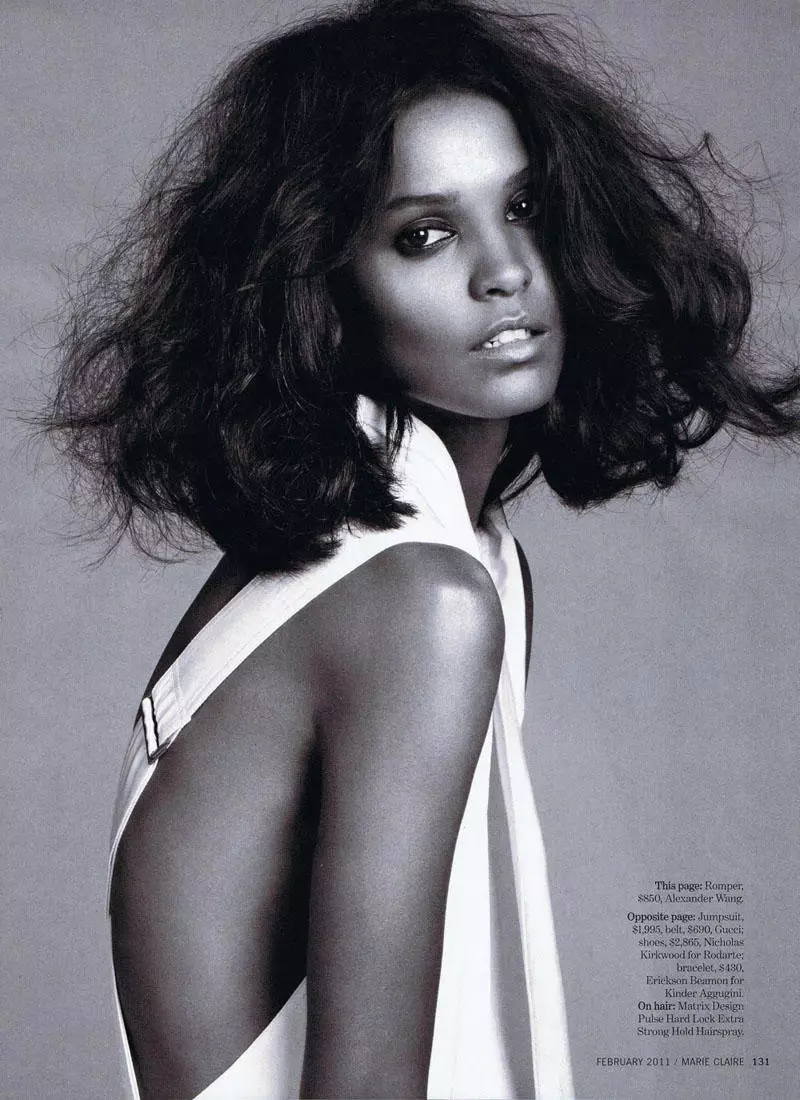 Liya Kebede troch David Roemer foar Marie Claire US febrewaris 2011