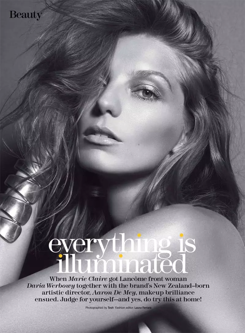 Daria Werbowy por Tesh para Marie Claire EUA dezembro de 2010