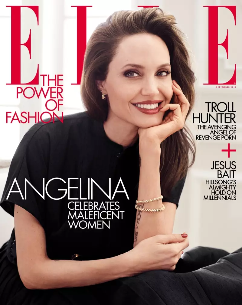 Sesión de fotos de portada de Angelina Jolie ELLE US 2019