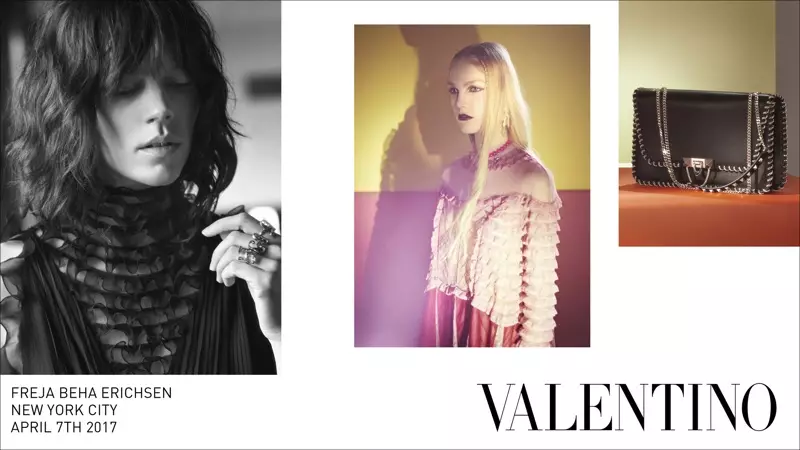 Freja Beha Erichsen staan voor Valentino se herfs-winter 2017-veldtog