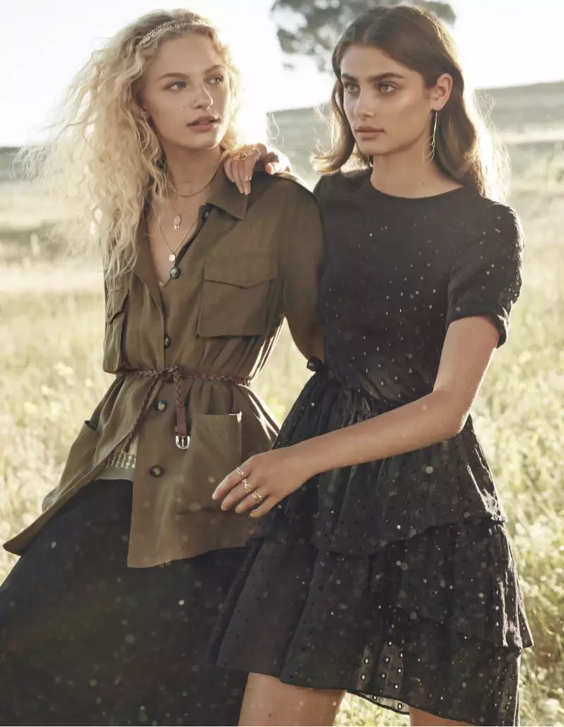 Frederikke Sofie ak Taylor Hill jwe nan kanpay prentan-ete 2017 H&M