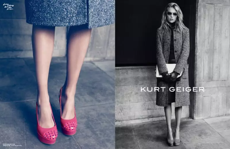 Anja Rubik Frontas la Kampanjon de Aŭtuno 2012 de Kurt Geiger de Erik Torstensson