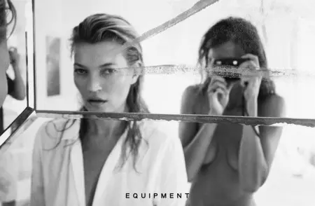 Daria Werbowy fotografa Kate Moss para os anúncios de primavera da Equipment