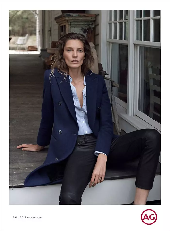 Daria Werbowy Fronts AG Jeans Fall 2015 Campaign