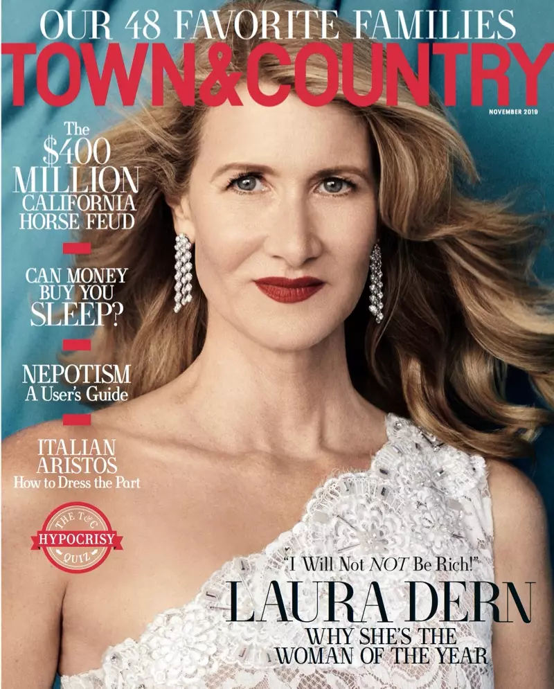 Laura Dern Town & Country Kasım 2019 Kapağında