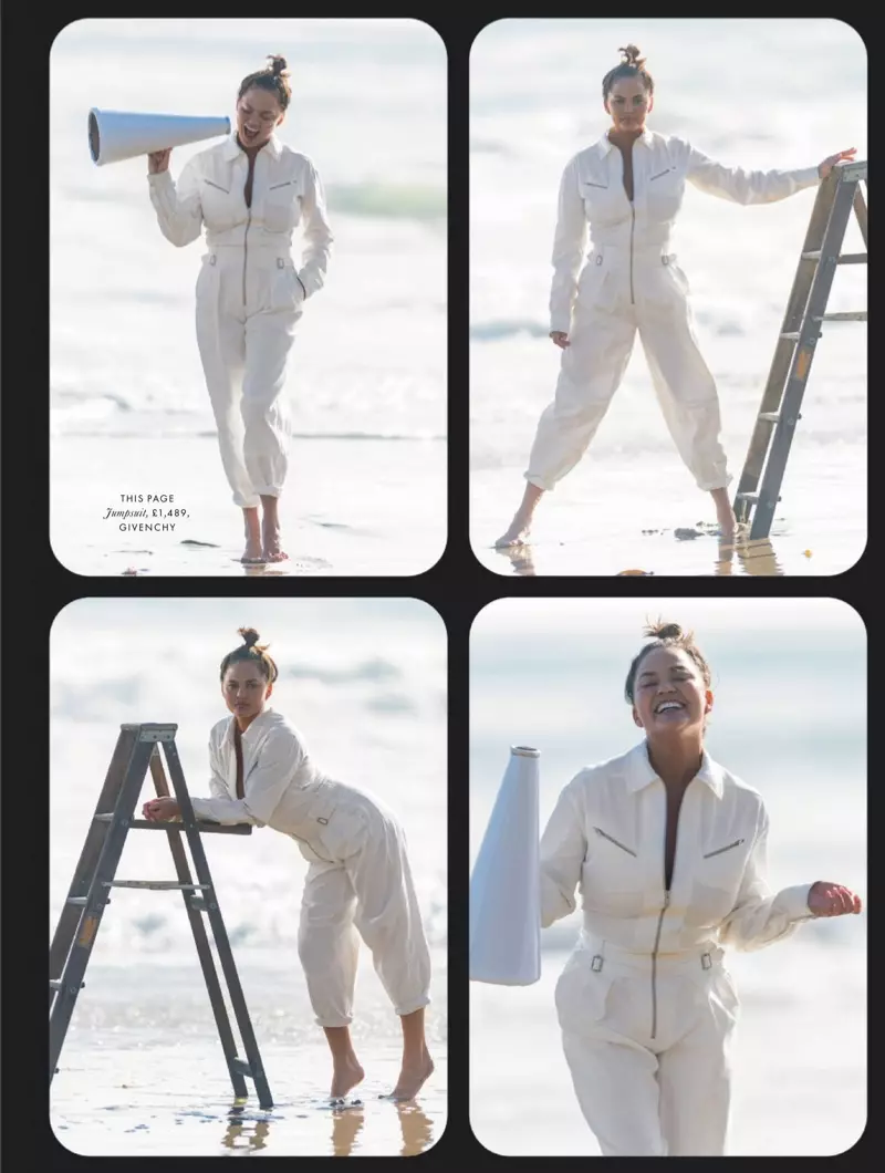 Chrissy Teigen Hits the Beach para sa ELLE UK