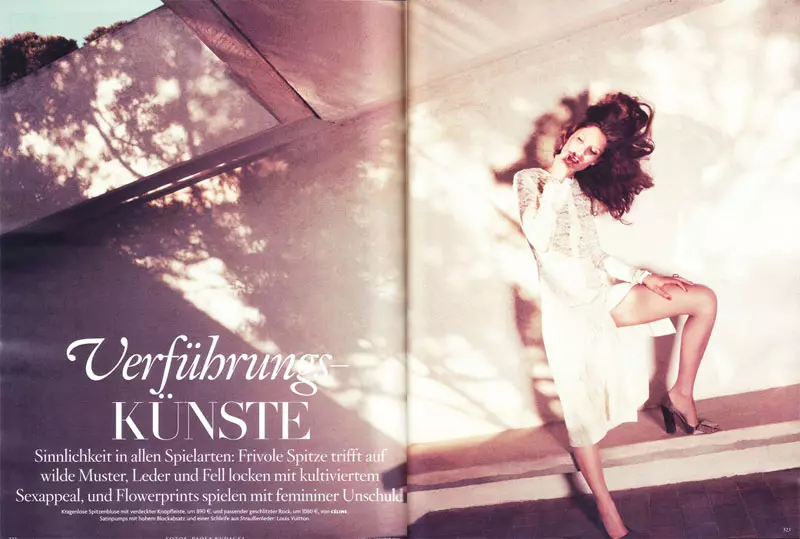 Bianca Balti pikeun Vogue Jerman Oktober 2010 ku Paola Kudacki