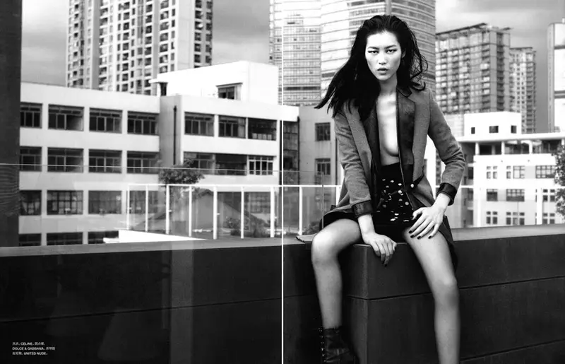 Liu Wen do Numéro China Deireadh Fómhair 2010 le Tiziano Magni