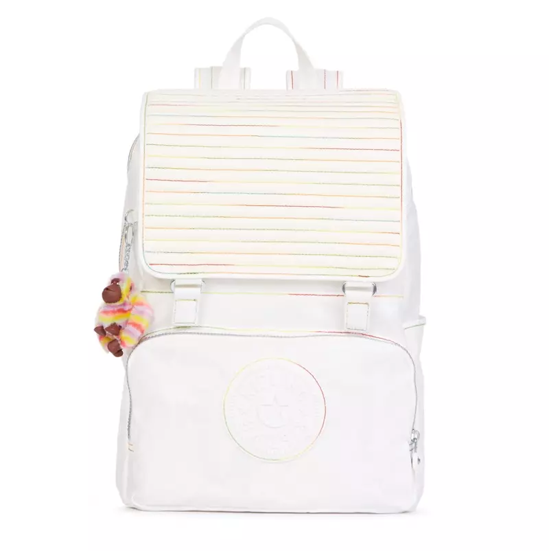 Kipling Washington Coated Laptop Backpack in White