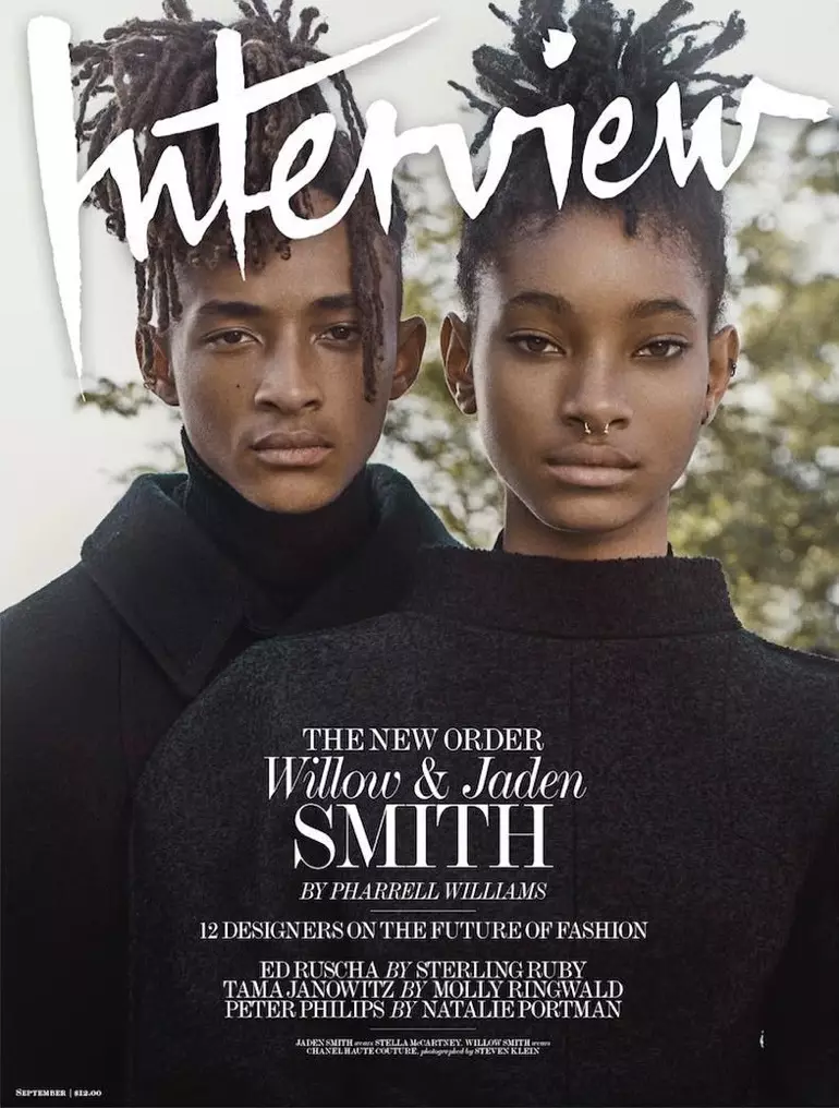 Willow sy Jaden Smith ao amin'ny Gazety Resadresaka tamin'ny Septambra 2016 Cover