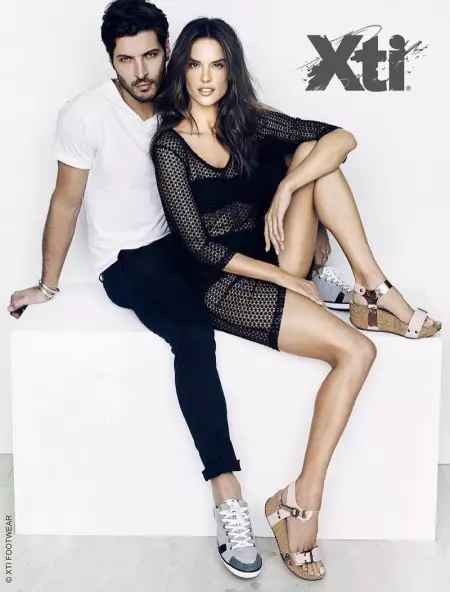 U-Alessandra Ambrosio Smolders ku-XTI Shoes' Spring 2016 Ads