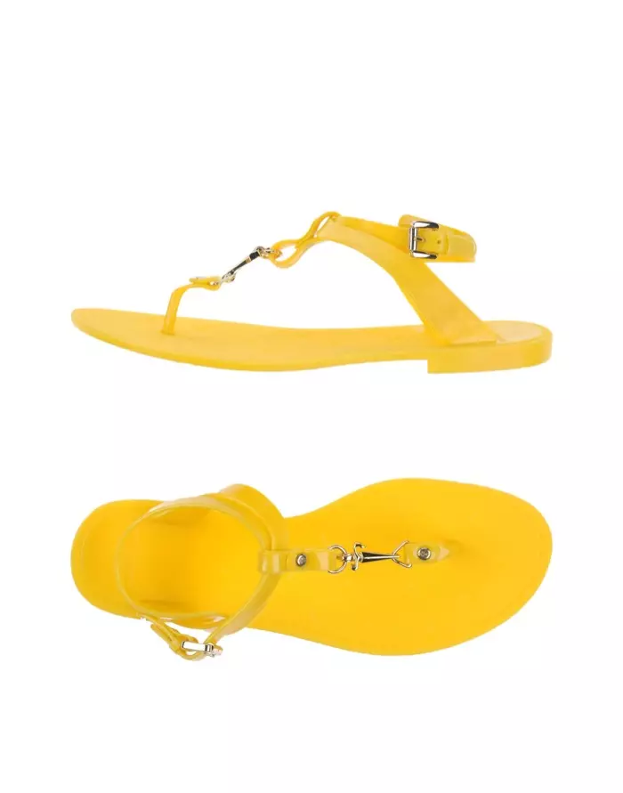 Cesare Paciotti Yellow Flip Flop Sandals