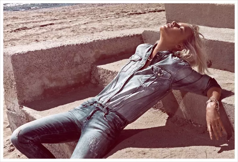 Dewi Driegen Dons Denim bakeng sa Koray Birand e Grazia Spain May 2013