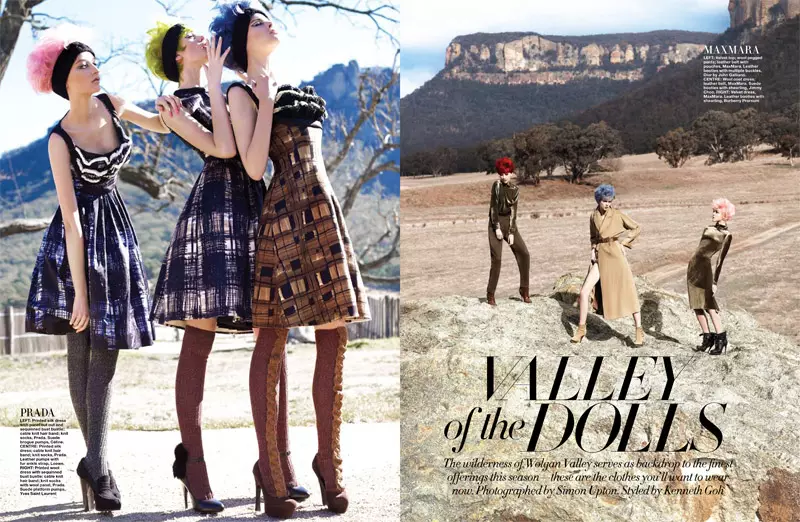 Valley of the Dolls le Simon Upton do Harper's Bazaar Singapore Meán Fómhair 2010