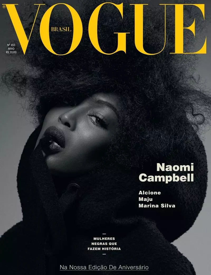 Naomi Campbell 登上《Vogue》巴西 2016 年 5 月封面。照片：桂帕吉尼尼