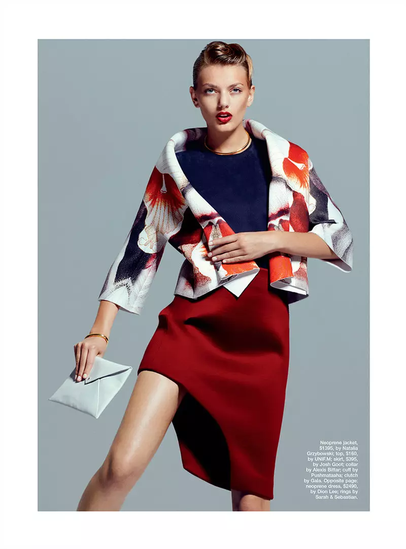 Bregje Heinen vormt zich voor Marie Claire Australia Oktober 2012 door Kevin Sinclair