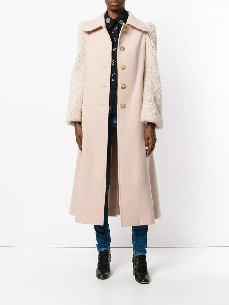 Chloé Shearling Sleeved Coat $2098 (tidligere $4195)