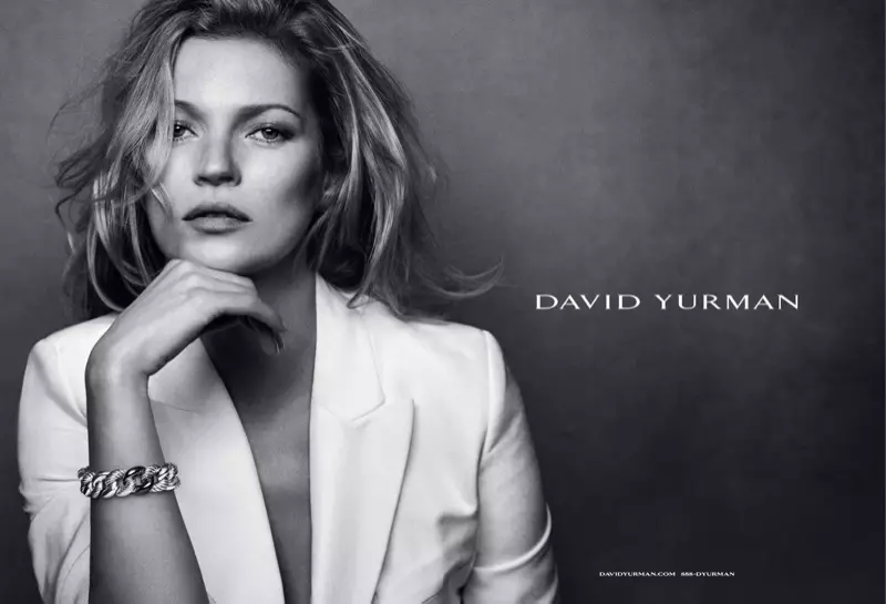 Kate Moss te jwe nan kanpay otòn-ivè 2015 David Yurman