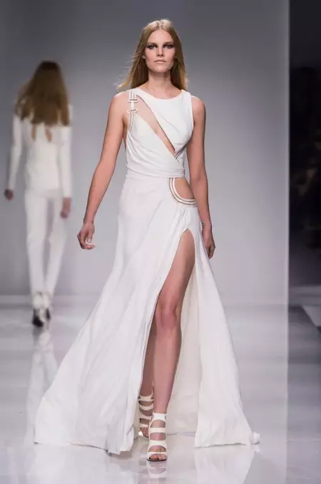 Atelier Versace Yn gwneud Chwaraeon Glam ar gyfer Gwanwyn 2016 Couture