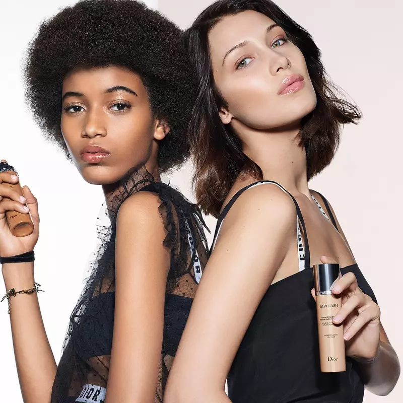 Мануэла Санчес и Белла Хадид в рекламной кампании макияжа Dior Backstage