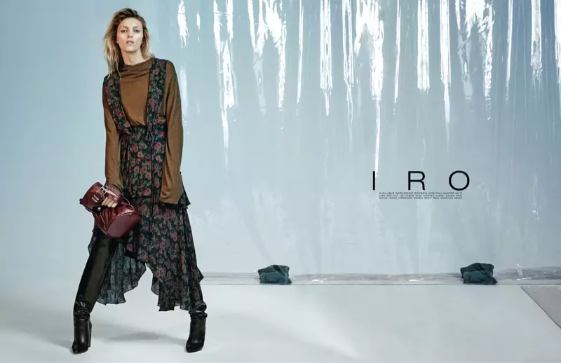 Anja Rubik speel in IRO se herfs-winter 2016-veldtog