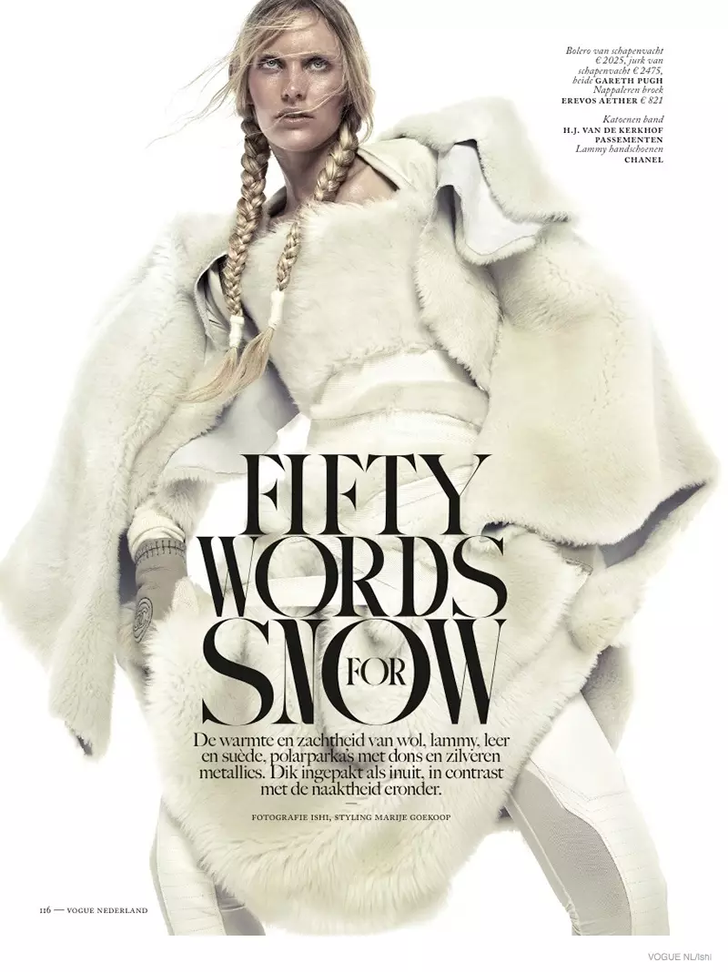 Emily Baker Model Fur Style rau Vogue Netherlands los ntawm Ishi