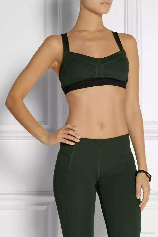 Theory+ Zing stretch-jersey sports bra ကို Net-a-Porter တွင် $75.00 ဖြင့် ရနိုင်သည်